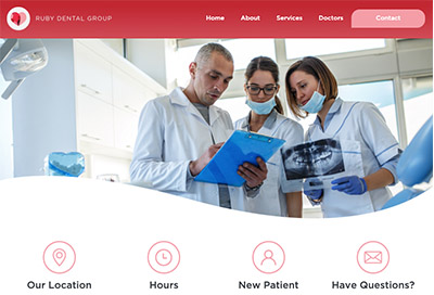 Ruby Dental Group home page